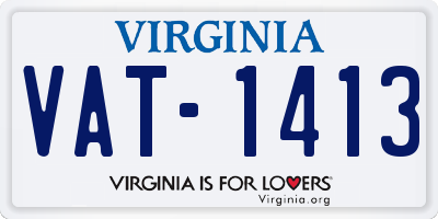 VA license plate VAT1413