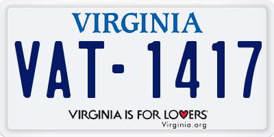 VA license plate VAT1417