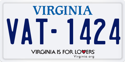 VA license plate VAT1424