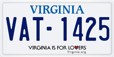 VA license plate VAT1425