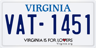 VA license plate VAT1451