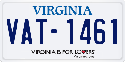 VA license plate VAT1461