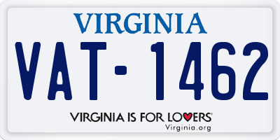 VA license plate VAT1462