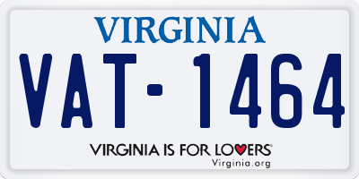 VA license plate VAT1464