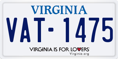 VA license plate VAT1475