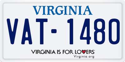 VA license plate VAT1480