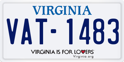 VA license plate VAT1483