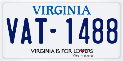 VA license plate VAT1488