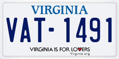 VA license plate VAT1491