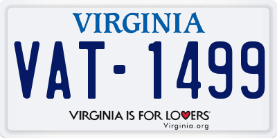 VA license plate VAT1499