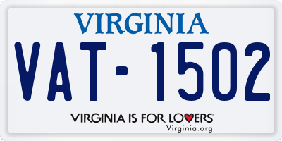 VA license plate VAT1502