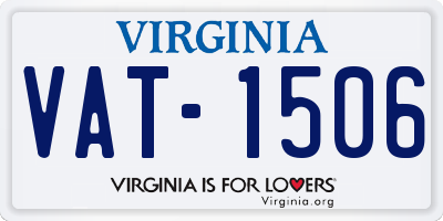 VA license plate VAT1506