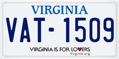 VA license plate VAT1509