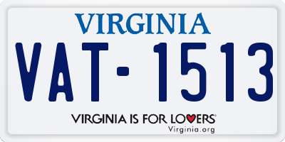 VA license plate VAT1513