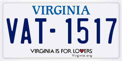 VA license plate VAT1517