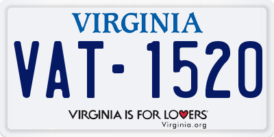 VA license plate VAT1520