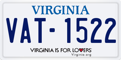 VA license plate VAT1522