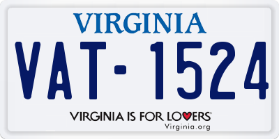VA license plate VAT1524