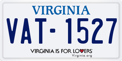 VA license plate VAT1527