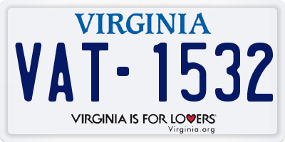 VA license plate VAT1532