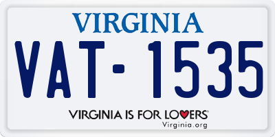 VA license plate VAT1535