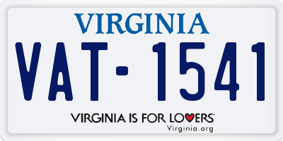 VA license plate VAT1541