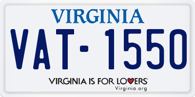 VA license plate VAT1550