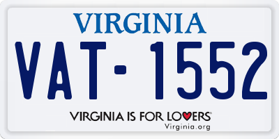 VA license plate VAT1552