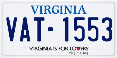 VA license plate VAT1553