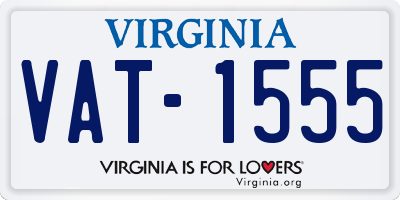 VA license plate VAT1555