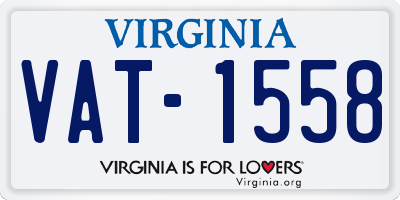 VA license plate VAT1558