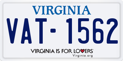 VA license plate VAT1562