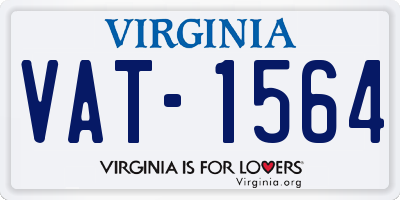 VA license plate VAT1564