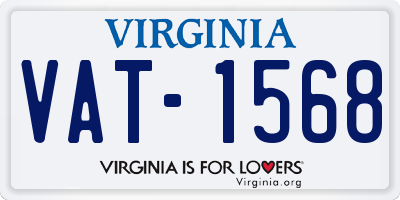 VA license plate VAT1568