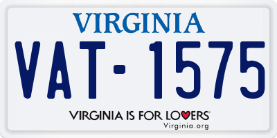 VA license plate VAT1575