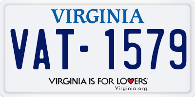 VA license plate VAT1579