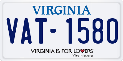 VA license plate VAT1580