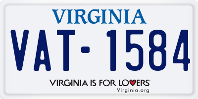 VA license plate VAT1584