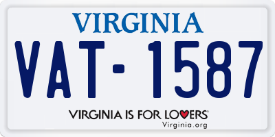 VA license plate VAT1587