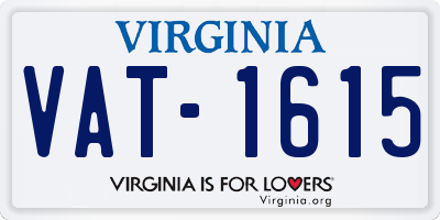 VA license plate VAT1615