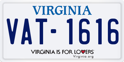 VA license plate VAT1616