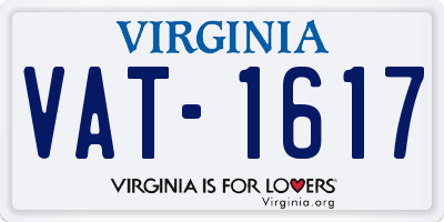 VA license plate VAT1617