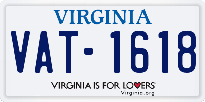 VA license plate VAT1618