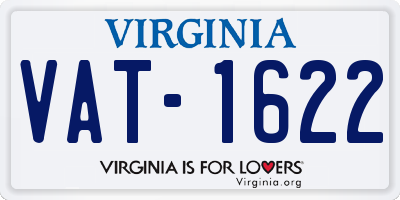 VA license plate VAT1622