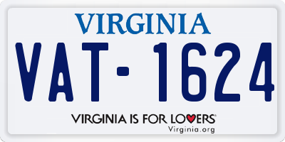 VA license plate VAT1624