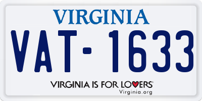 VA license plate VAT1633