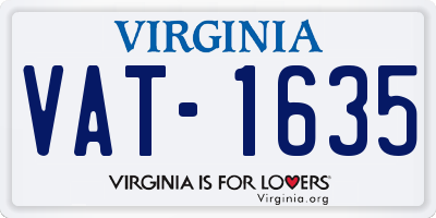 VA license plate VAT1635