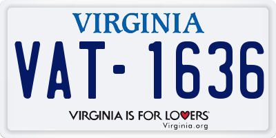 VA license plate VAT1636