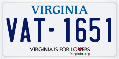 VA license plate VAT1651