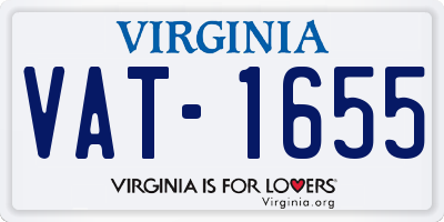 VA license plate VAT1655